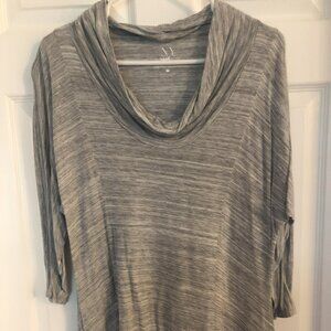 Women's Grey Tunic Mid Sleeve Shirt